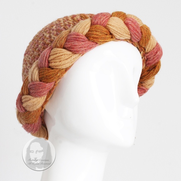 Yves Saint Laurent Knit Hat Multicolor Thick Braid Wool Cap Vintage 1970s Rare - Picture 4 of 15